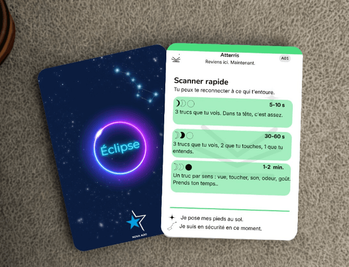Jeu Éclipse - Vue d'ensemble de la boîte et des cartes